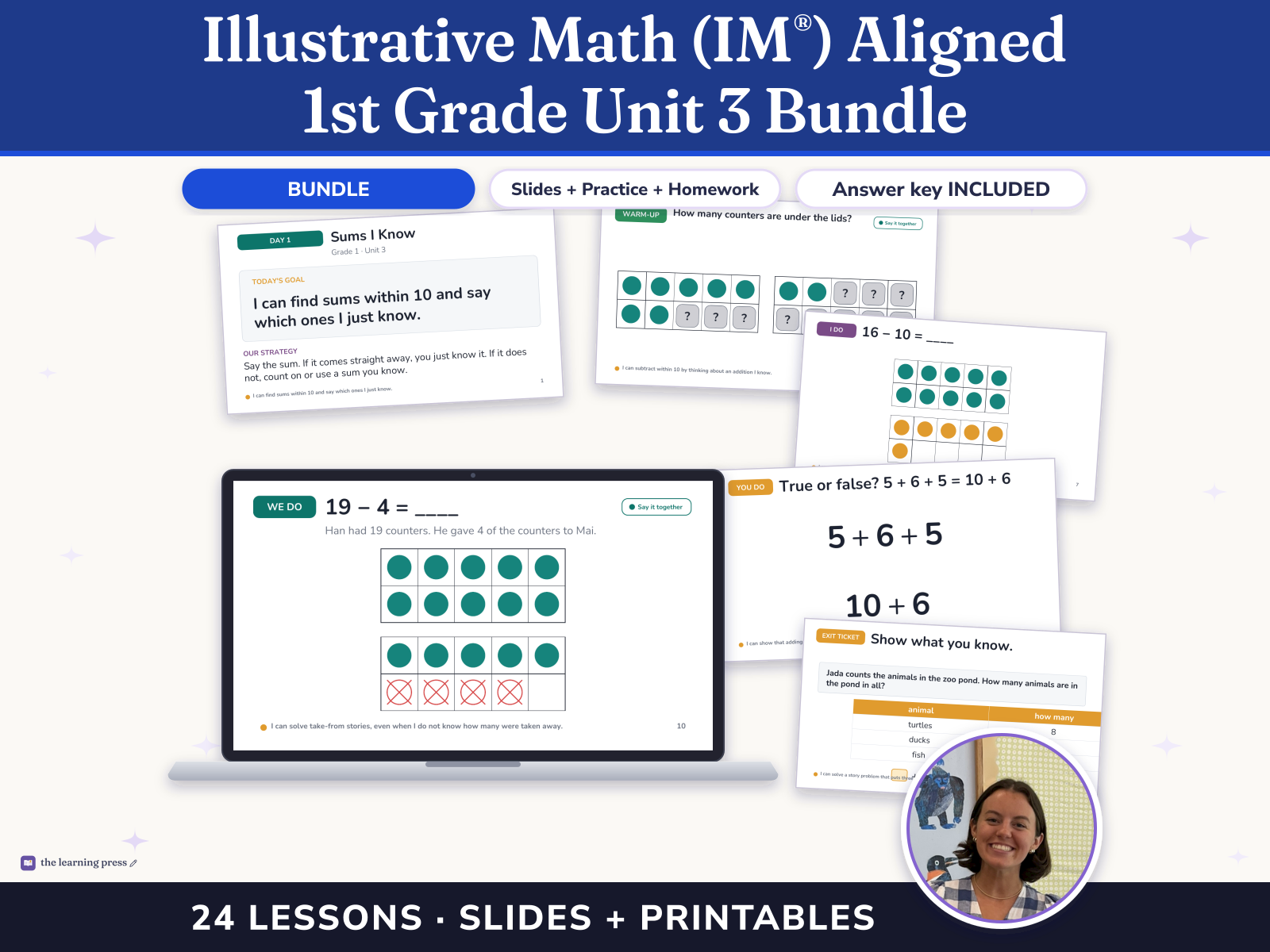 Preview page 1 of Illustrative Math (IM®) Aligned 1st Grade Unit 3 Bundle: Adding and Subtracting Within 20