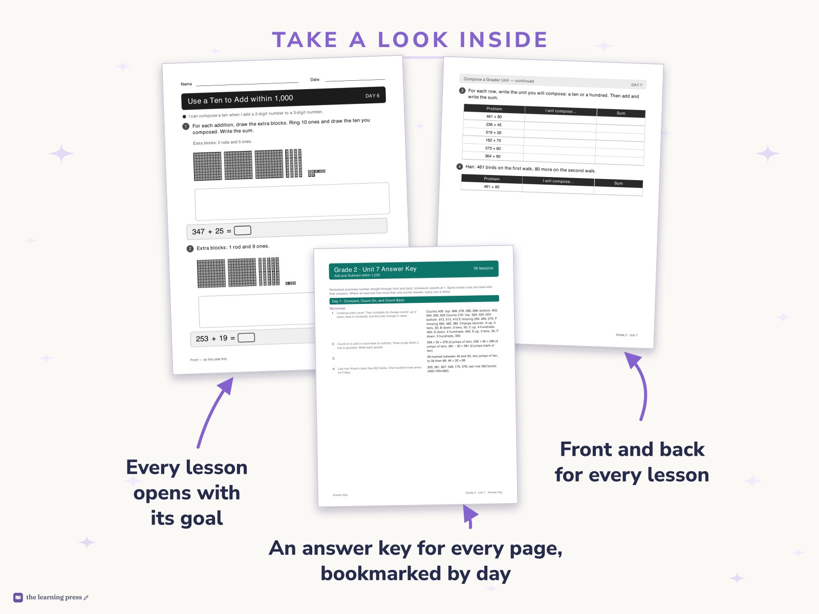 Preview page 2 of Illustrative Math (IM®) Aligned 2nd Grade Unit 7 Worksheets: Add and Subtract within 1,000