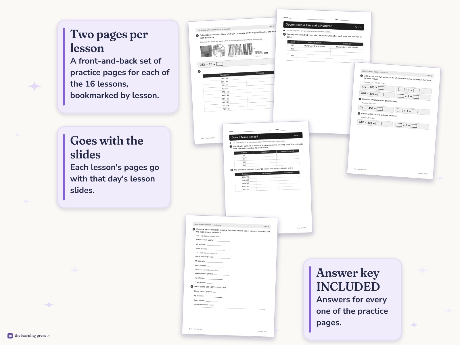 Preview page 4 of Illustrative Math (IM®) Aligned 2nd Grade Unit 7 Worksheets: Add and Subtract within 1,000