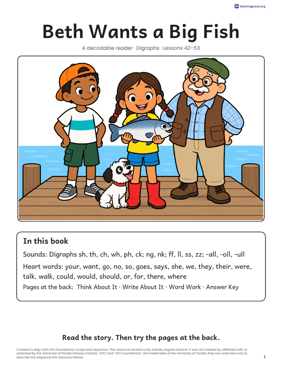 Preview page 2 of UFLI Aligned Decodable Reader · Lessons 42 – 53