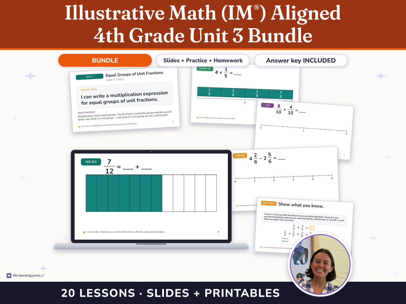 Preview page 1 of Illustrative Math (IM®) Aligned 4th Grade Unit 3 Bundle: Extending Operations to Fractions