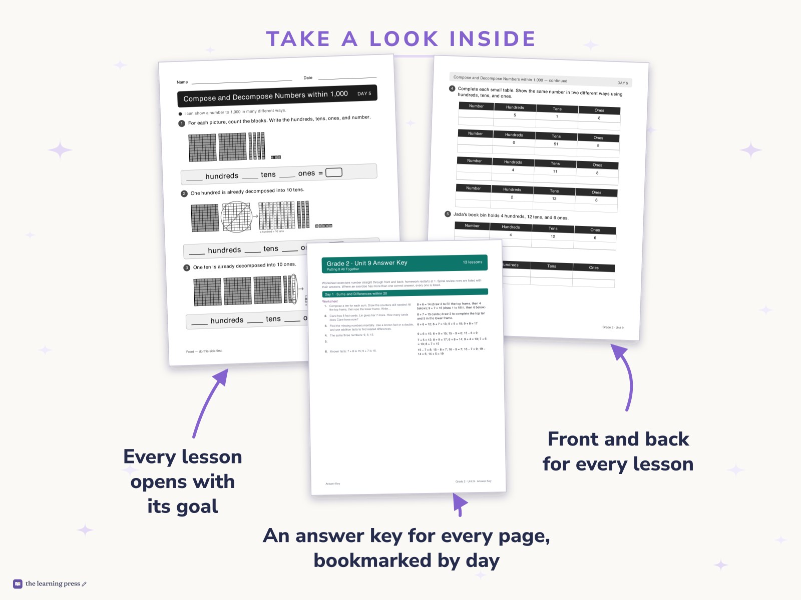 Preview page 2 of Illustrative Math (IM®) Aligned 2nd Grade Unit 9 Worksheets: Putting It All Together