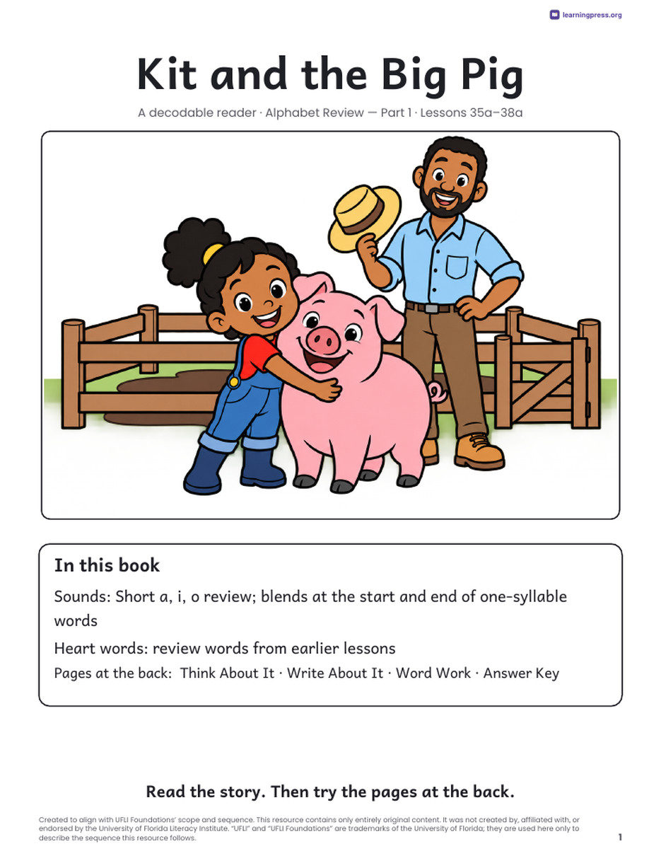 Preview page 2 of UFLI Aligned Decodable Reader · Lessons 35a – 38a