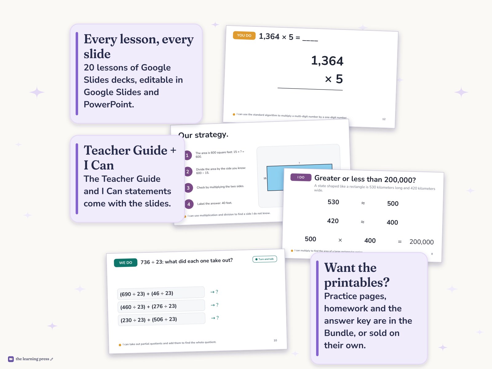Preview page 4 of Illustrative Math (IM®) Aligned 5th Grade Unit 4 Slides: Wrapping Up Multiplication and Division with Multi-Digit Numbers