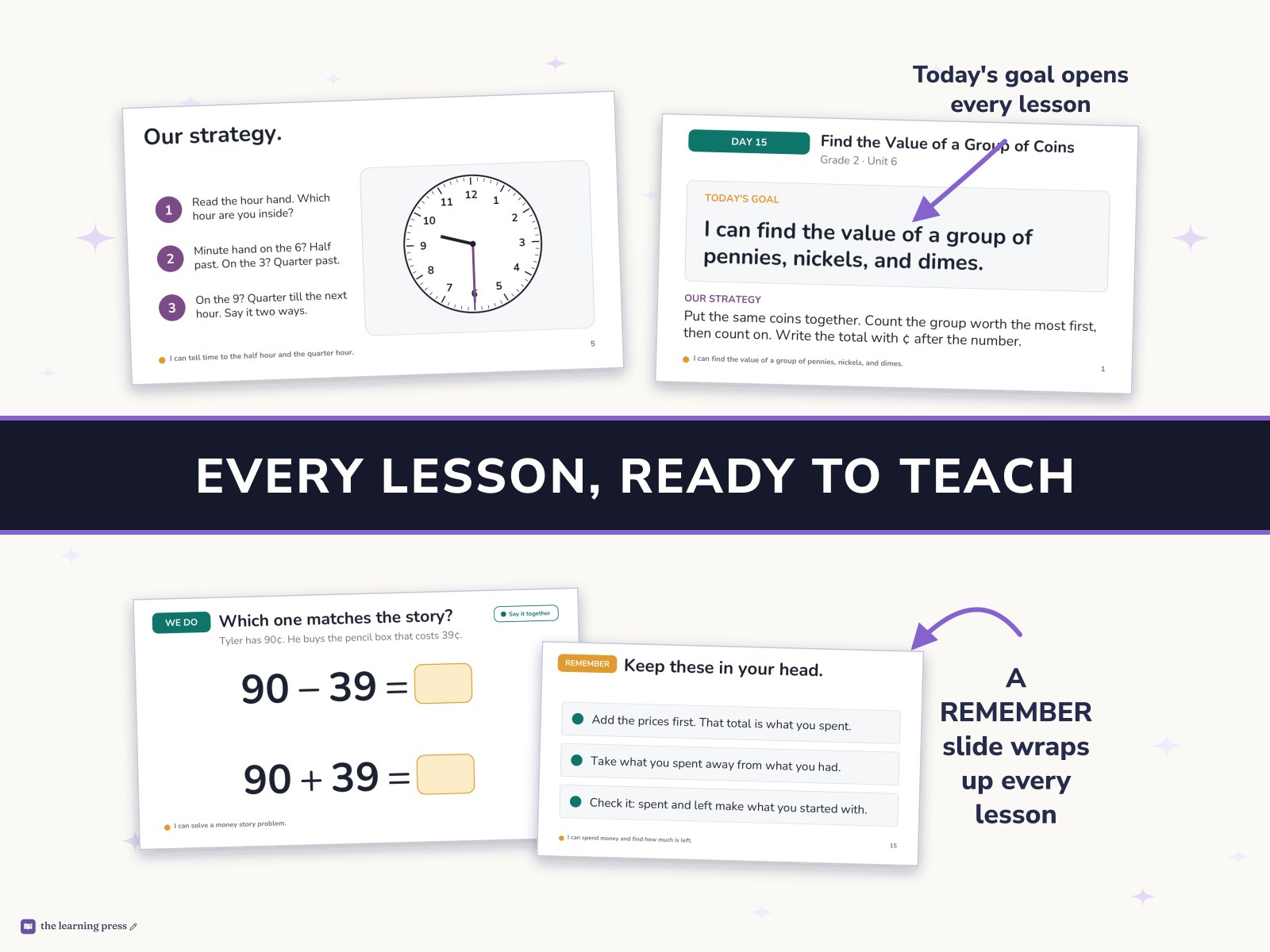 Preview page 3 of Illustrative Math (IM®) Aligned 2nd Grade Unit 6 Slides: Geometry, Time, and Money
