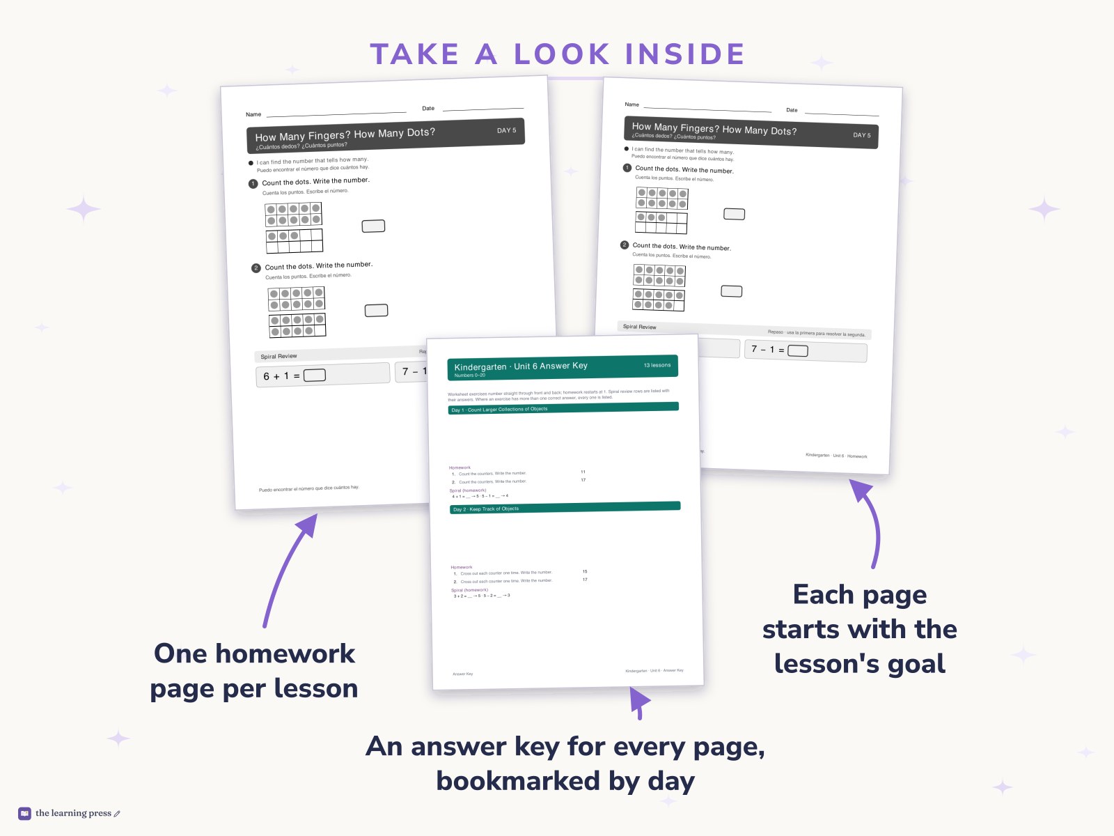 Preview page 2 of Illustrative Math (IM®) Aligned Kindergarten Unit 6 Homework: Numbers 0–20