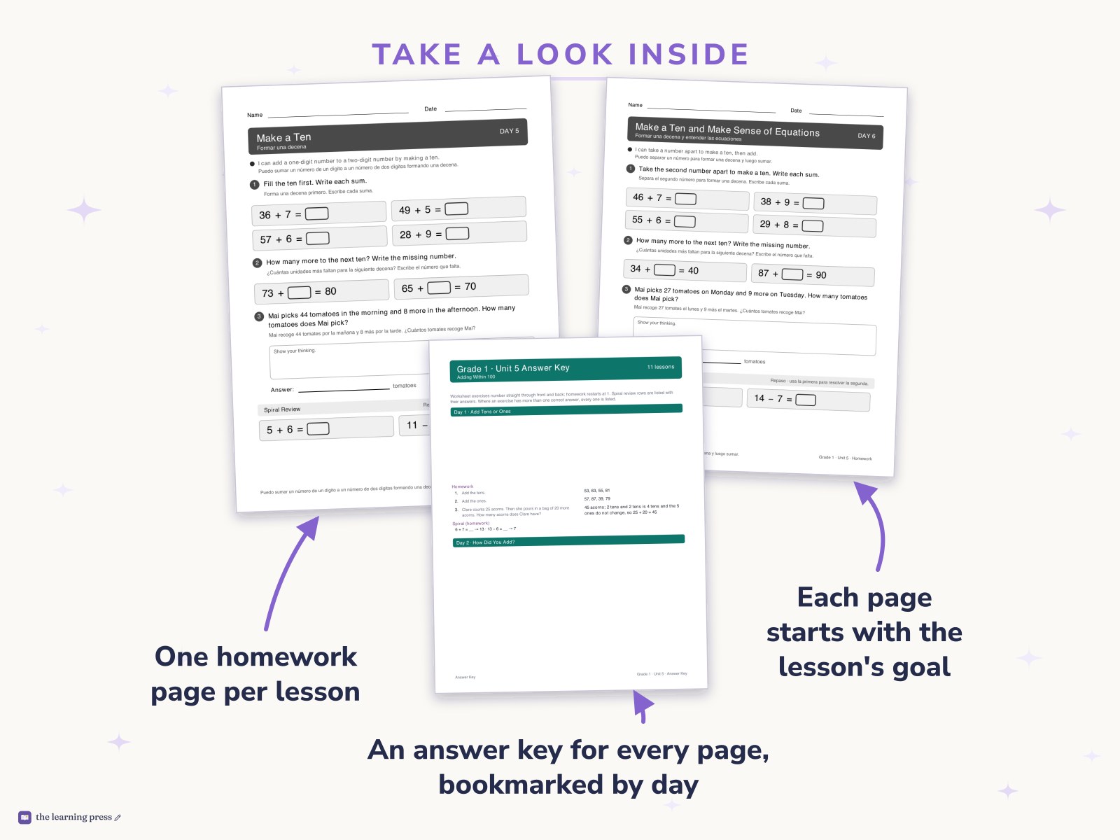 Preview page 2 of Illustrative Math (IM®) Aligned 1st Grade Unit 5 Homework: Adding Within 100
