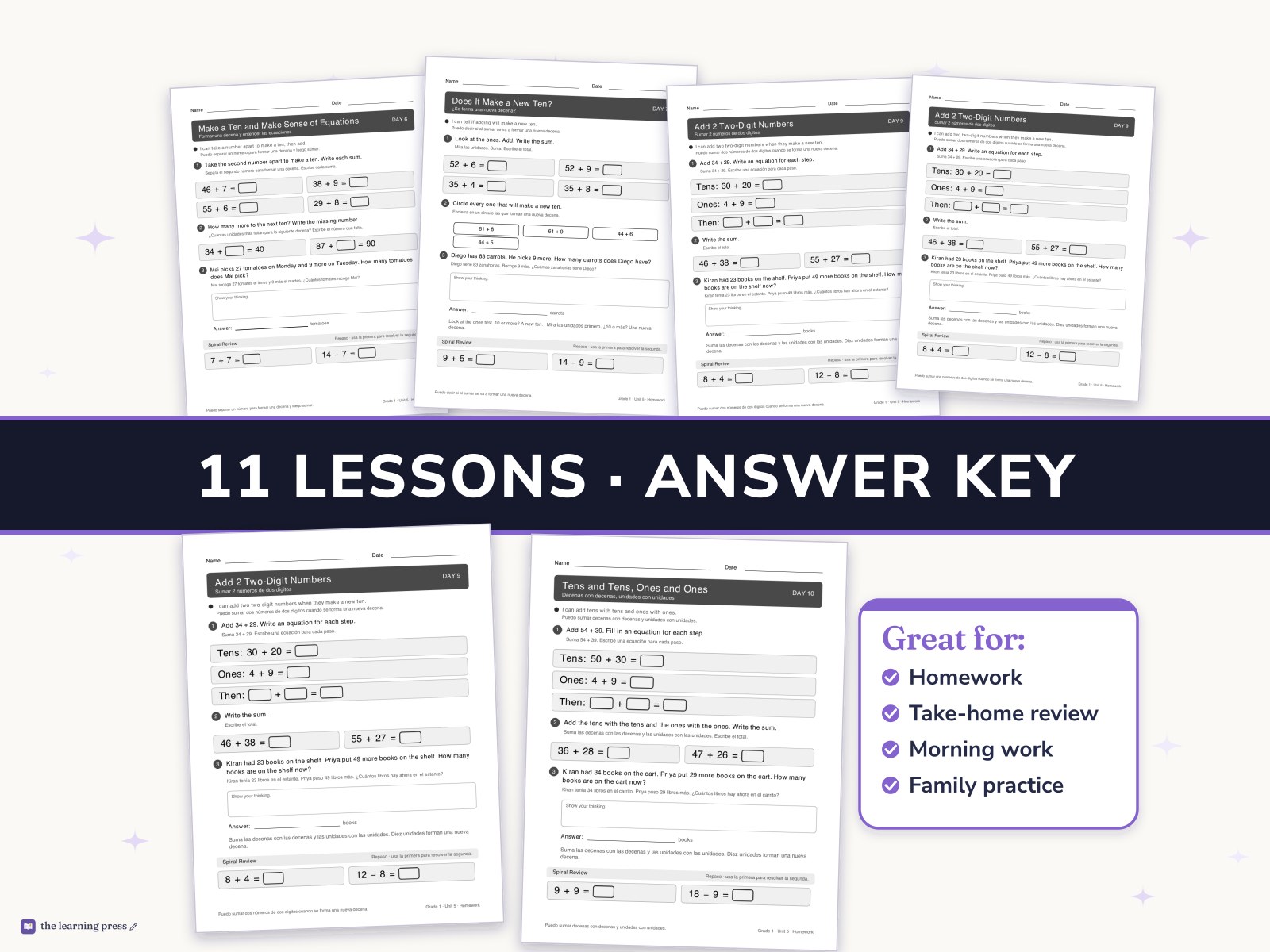 Preview page 3 of Illustrative Math (IM®) Aligned 1st Grade Unit 5 Homework: Adding Within 100