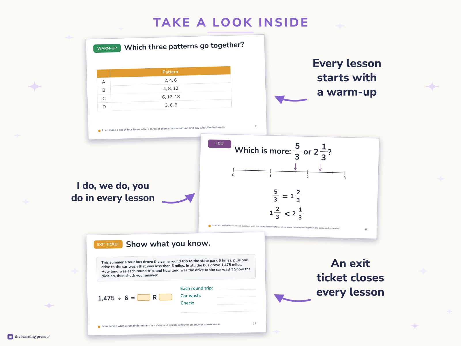 Preview page 2 of Illustrative Math (IM®) Aligned 4th Grade Unit 9 Slides: Putting It All Together