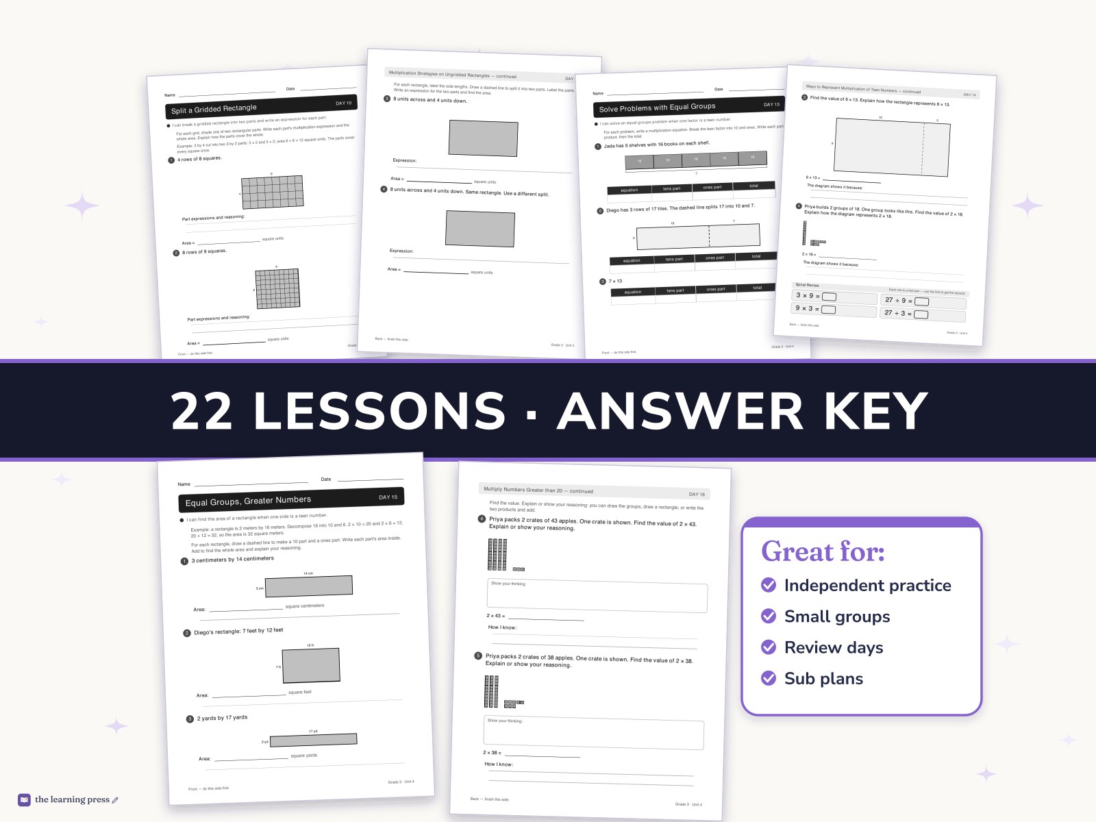 Preview page 3 of Illustrative Math (IM®) Aligned 3rd Grade Unit 4 Worksheets: Relating Multiplication to Division