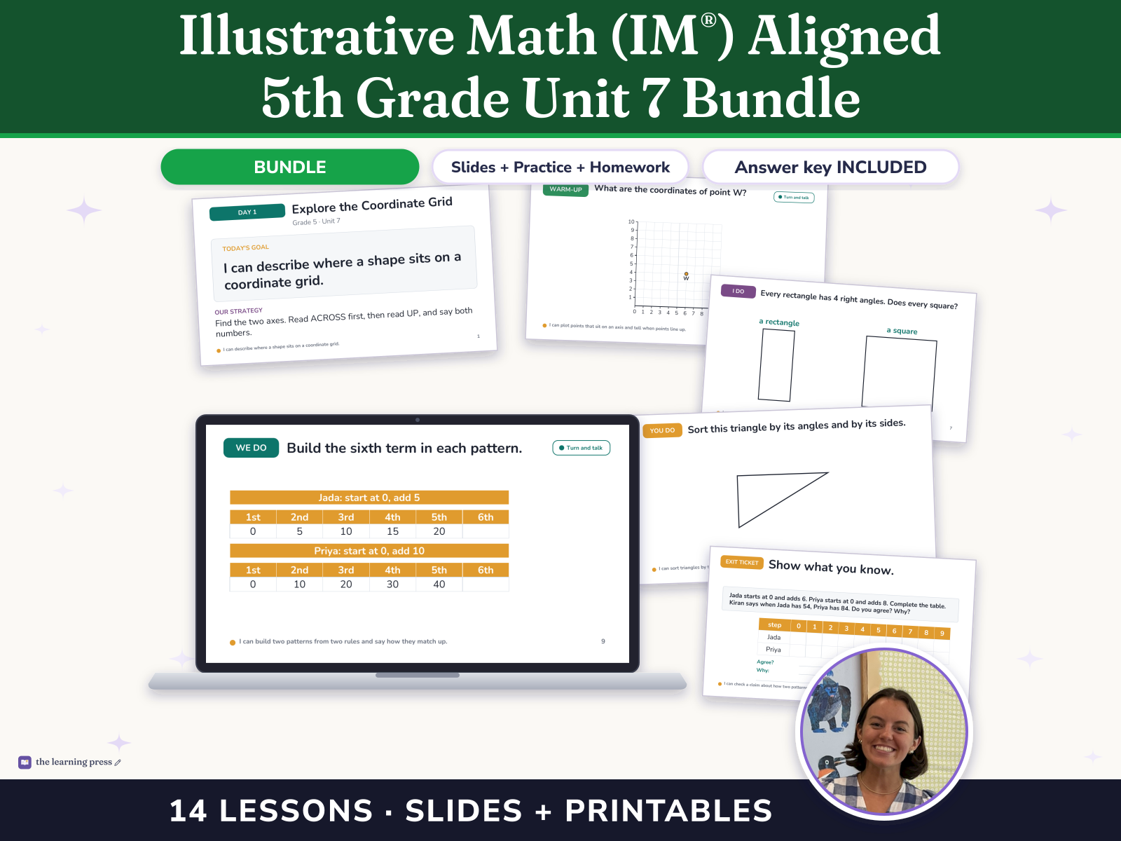 Preview page 1 of Illustrative Math (IM®) Aligned 5th Grade Unit 7 Bundle: Shapes on the Coordinate Grid