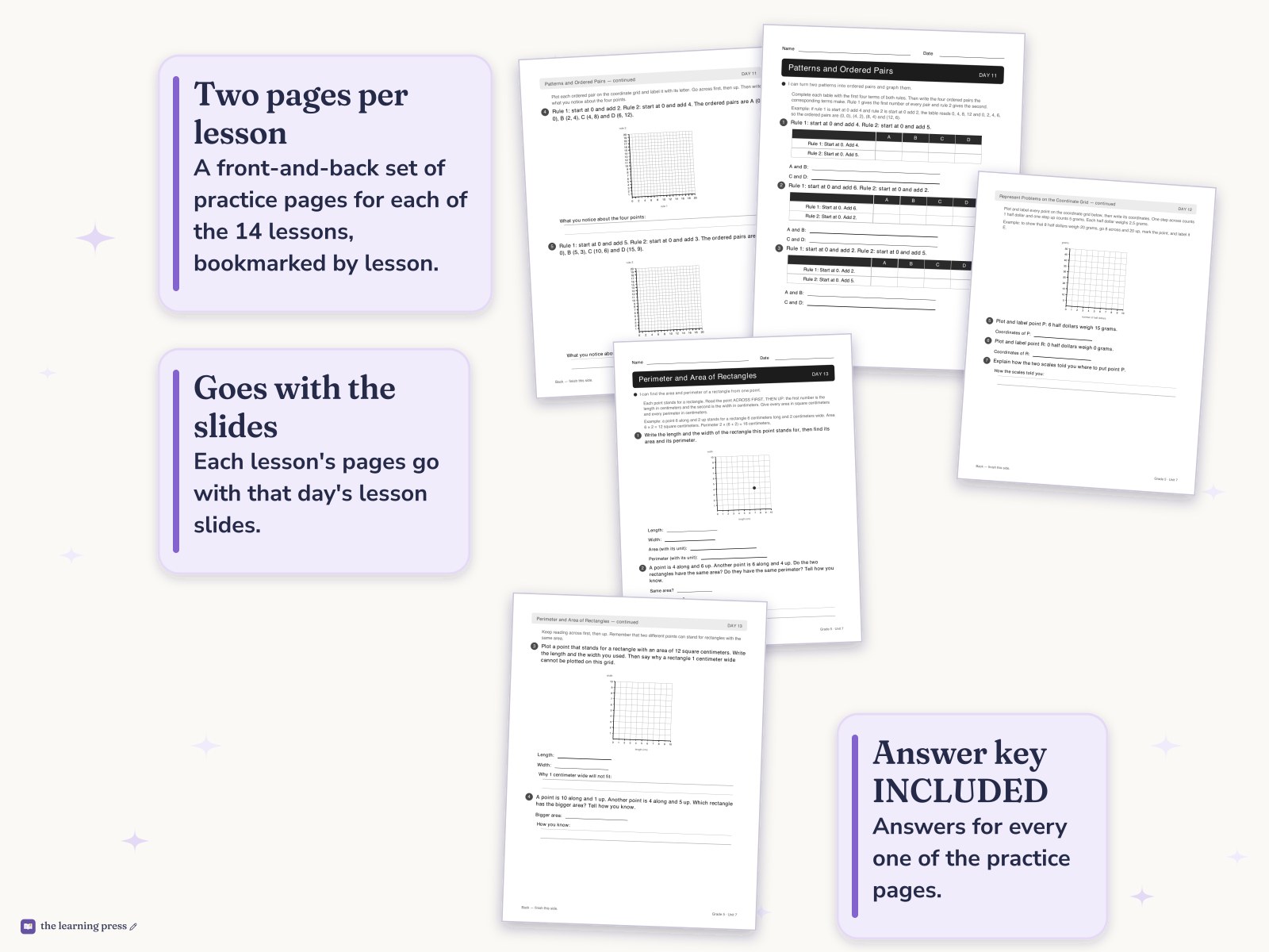 Preview page 4 of Illustrative Math (IM®) Aligned 5th Grade Unit 7 Worksheets: Shapes on the Coordinate Grid