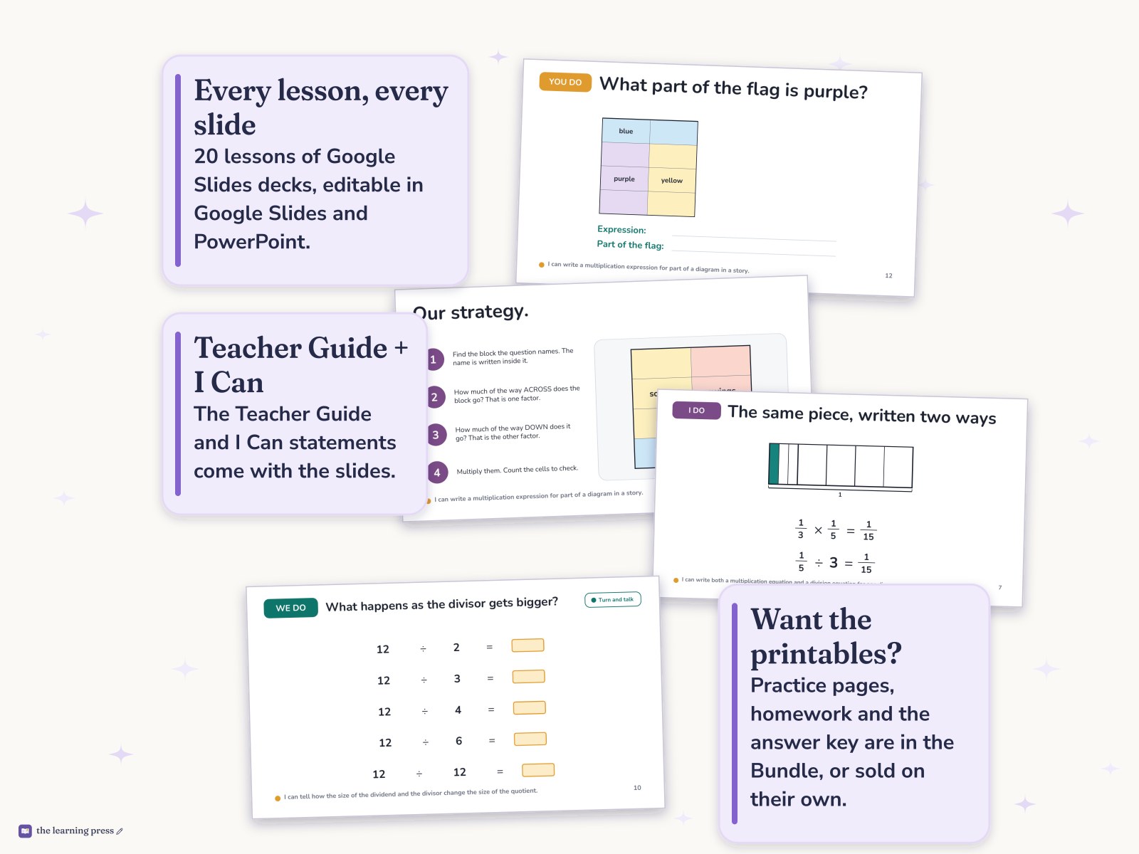 Preview page 4 of Illustrative Math (IM®) Aligned 5th Grade Unit 3 Slides: Multiplying and Dividing Fractions
