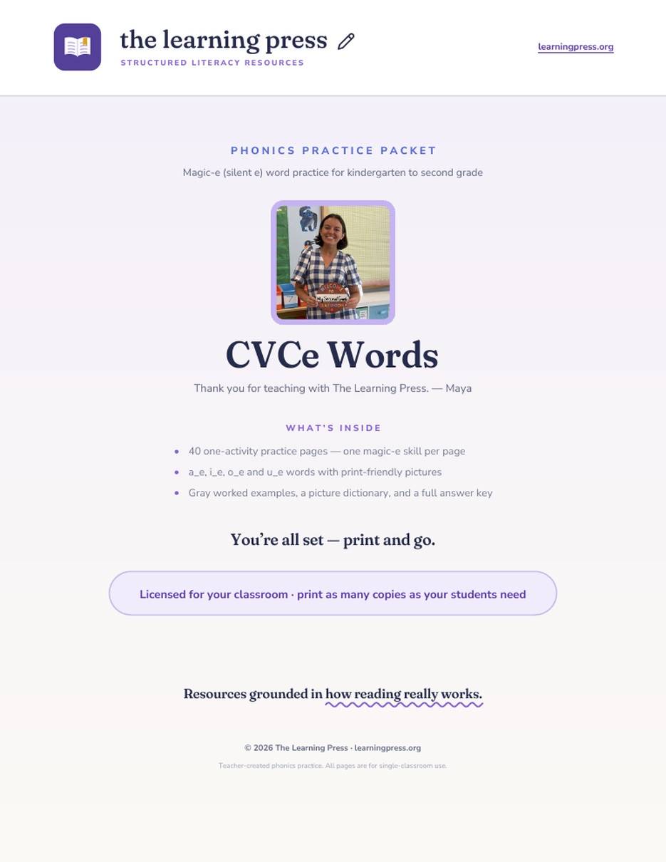 Preview page 1 of CVCe Mega Practice Packet