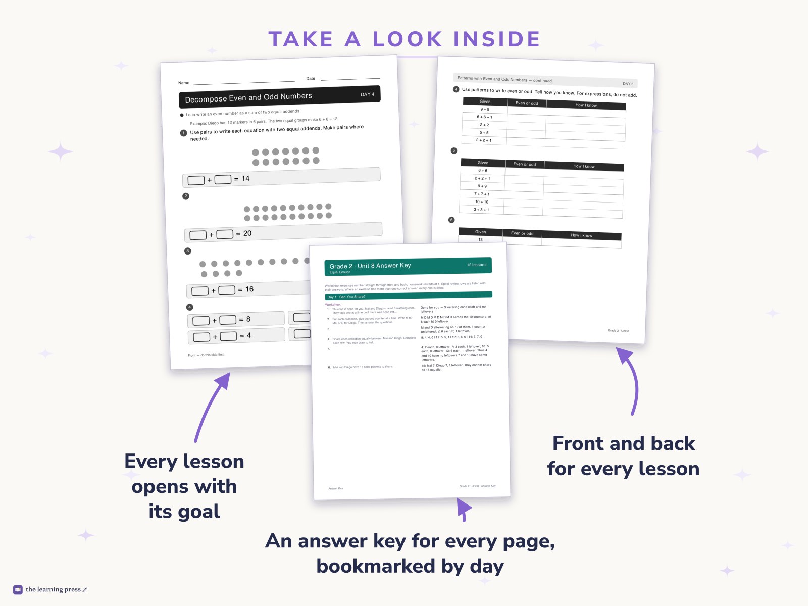 Preview page 2 of Illustrative Math (IM®) Aligned 2nd Grade Unit 8 Worksheets: Equal Groups