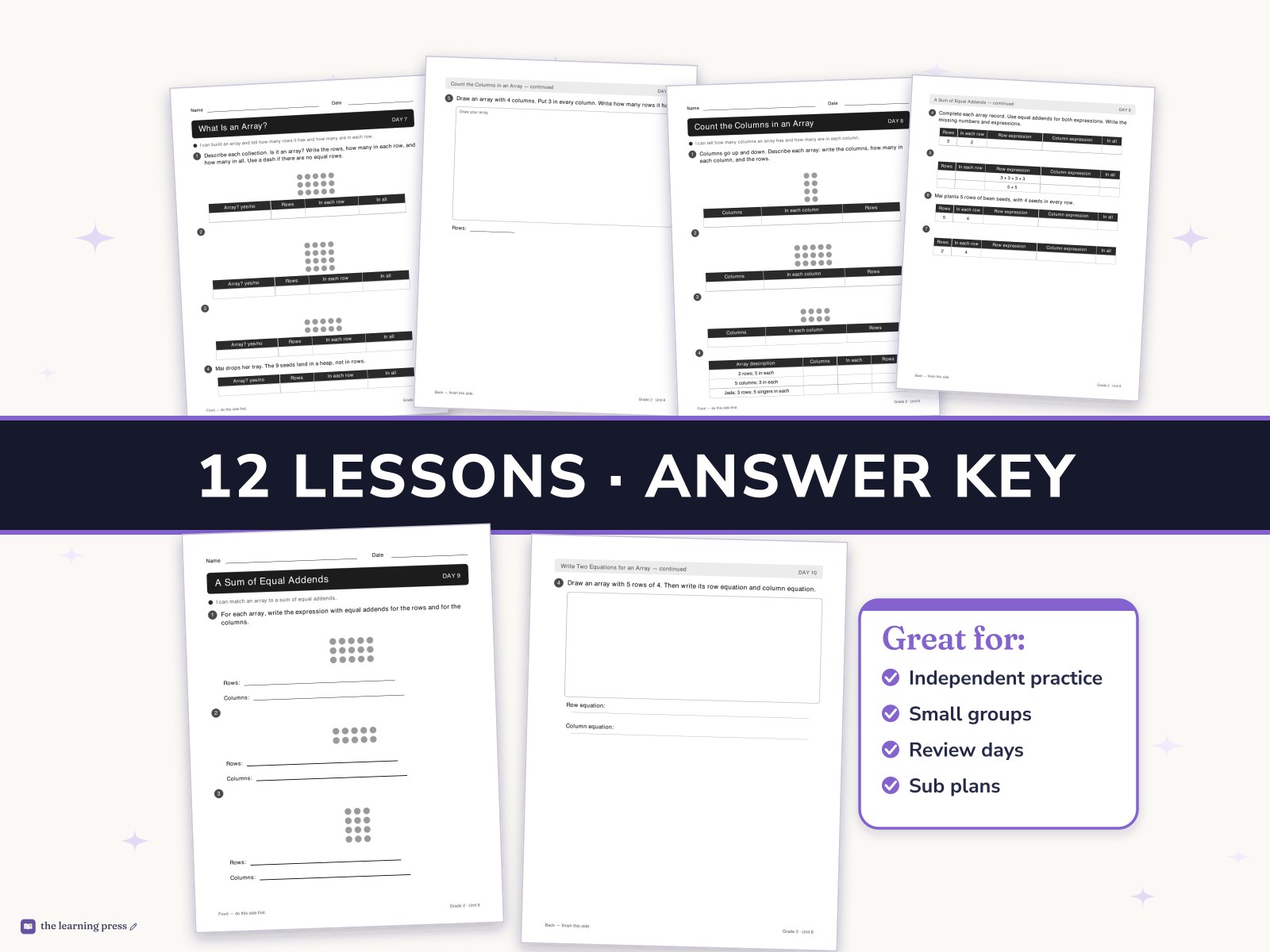 Preview page 3 of Illustrative Math (IM®) Aligned 2nd Grade Unit 8 Worksheets: Equal Groups