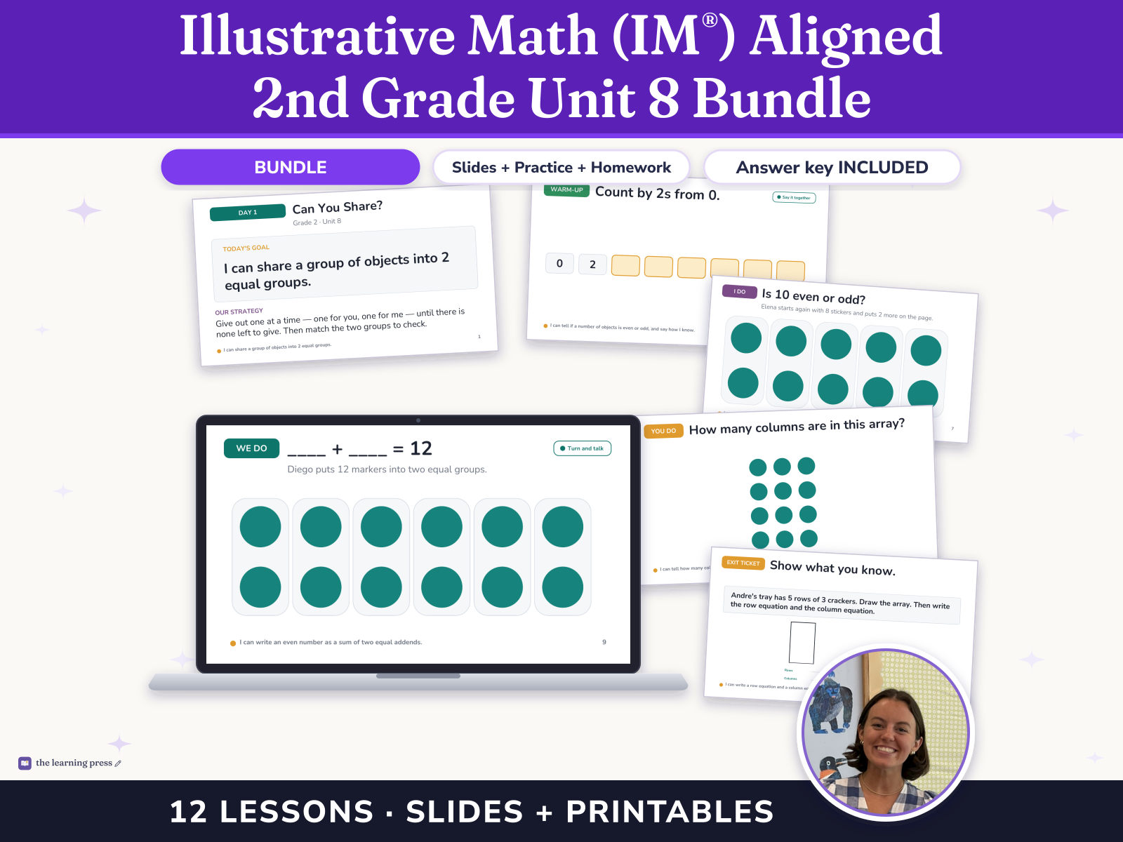 Preview page 1 of Illustrative Math (IM®) Aligned 2nd Grade Unit 8 Bundle: Equal Groups