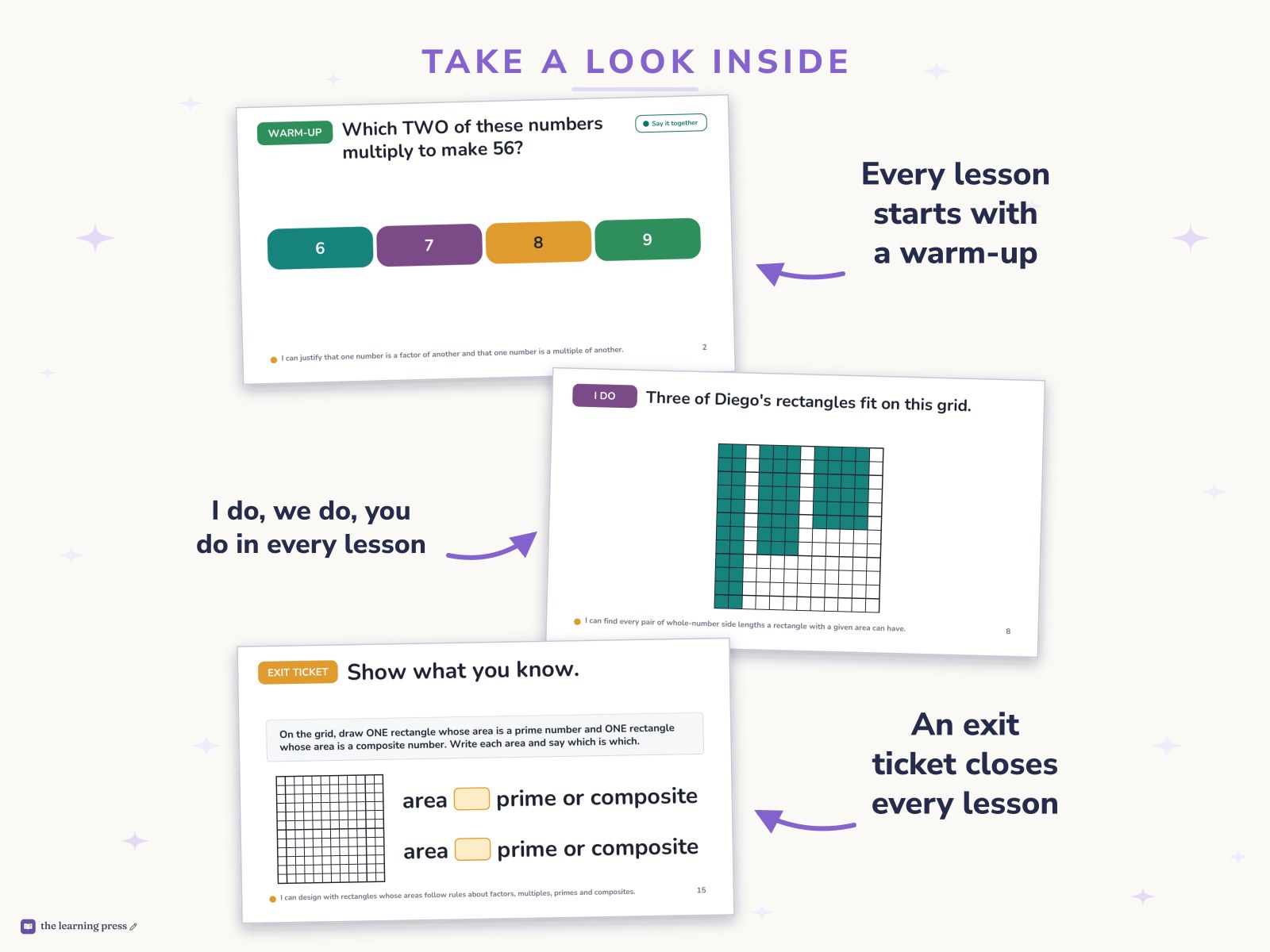 Preview page 2 of FREE Illustrative Math (IM®) Aligned 4th Grade Unit 1 Bundle: Factors and Multiples