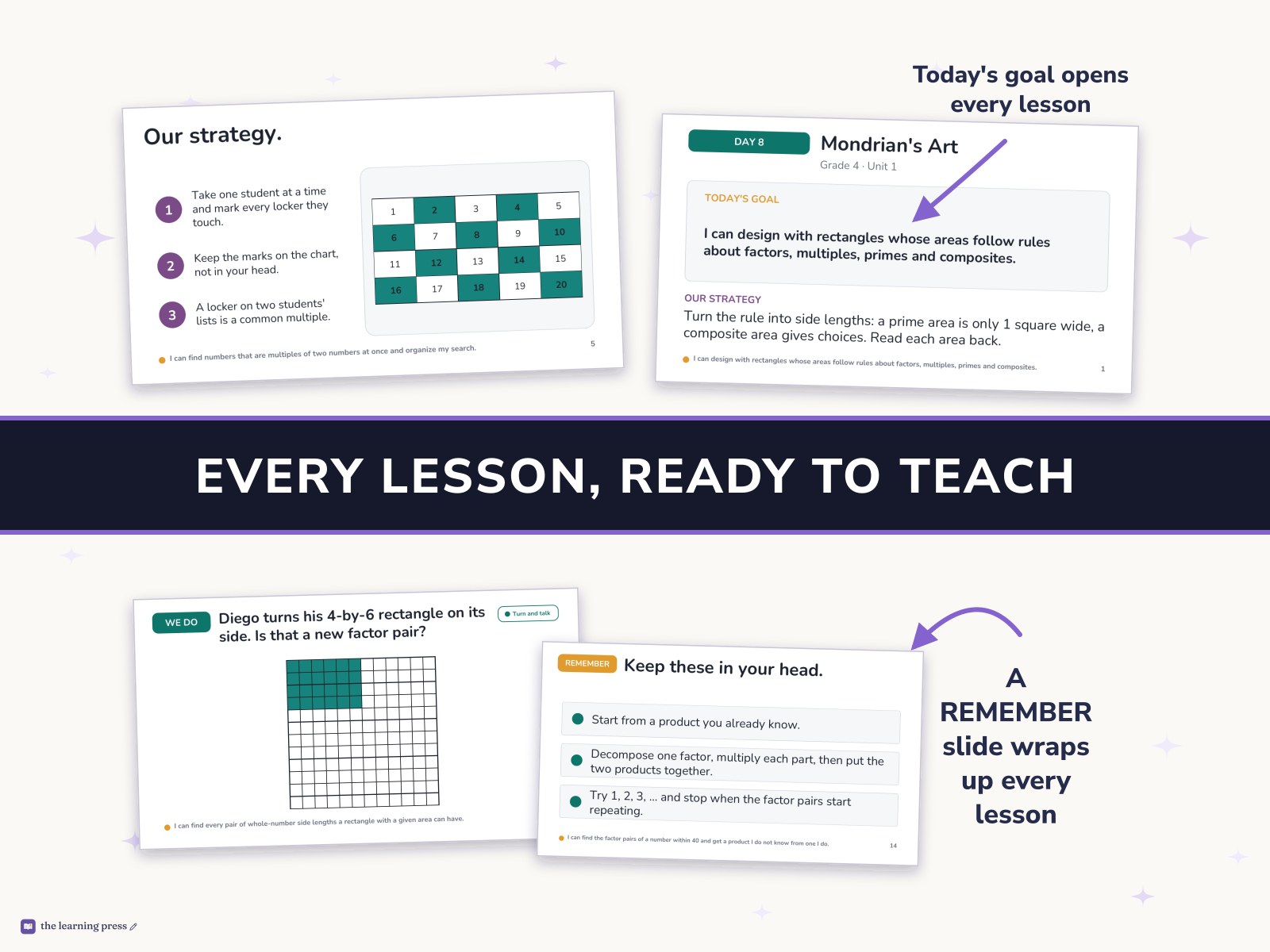 Preview page 3 of FREE Illustrative Math (IM®) Aligned 4th Grade Unit 1 Bundle: Factors and Multiples