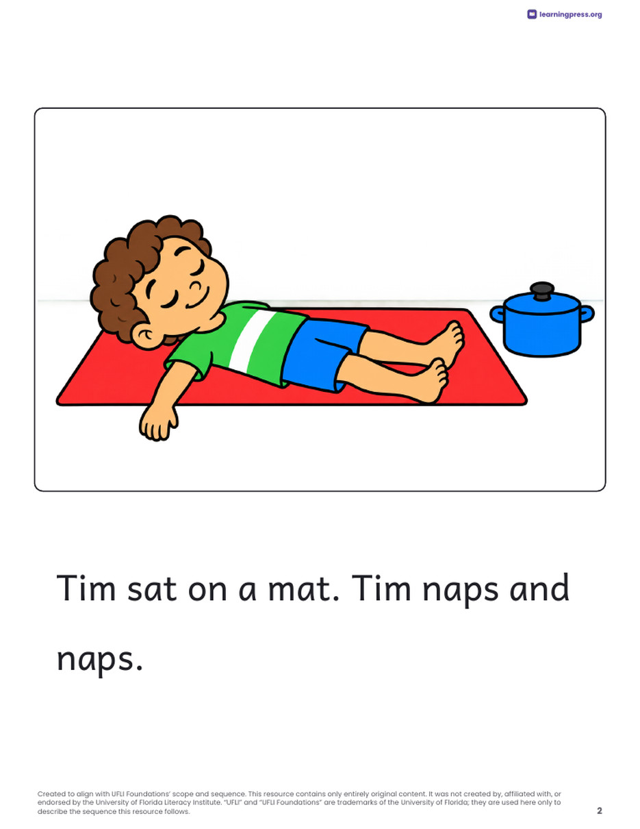 Preview page 3 of UFLI Aligned Decodable Reader · Lessons 1 – 12