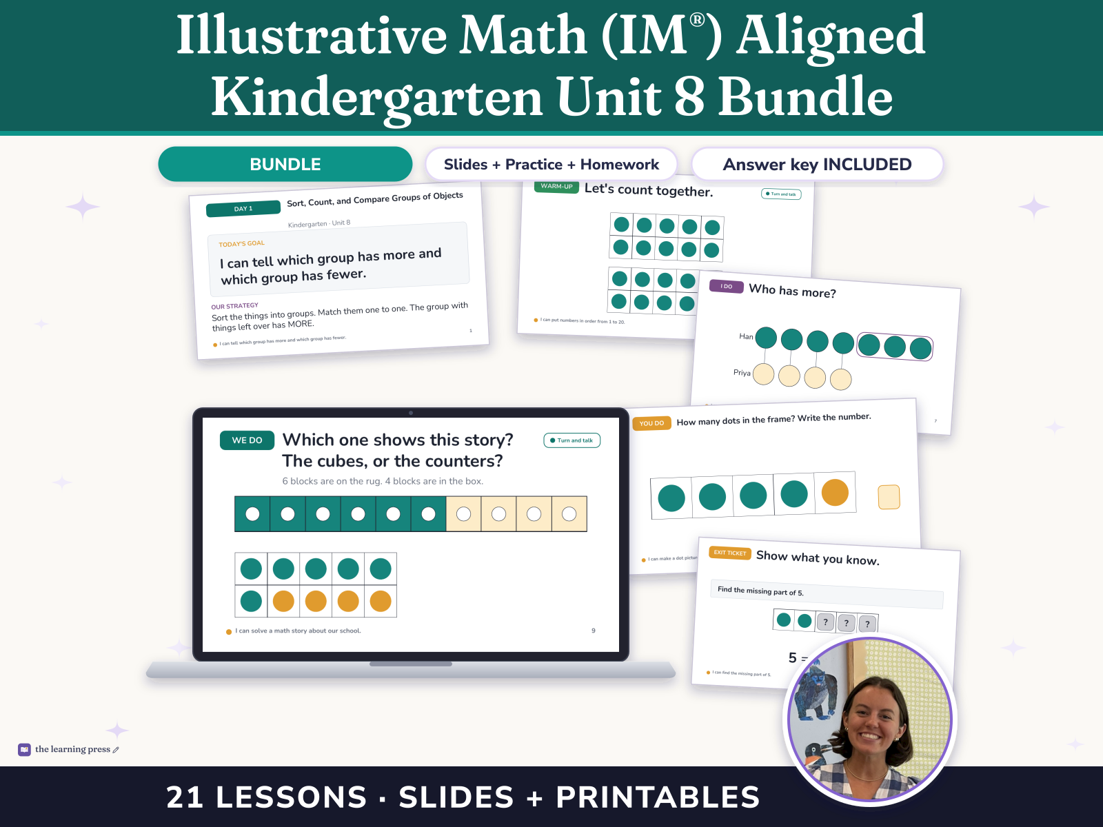 Preview page 1 of Illustrative Math (IM®) Aligned Kindergarten Unit 8 Bundle: Putting It All Together