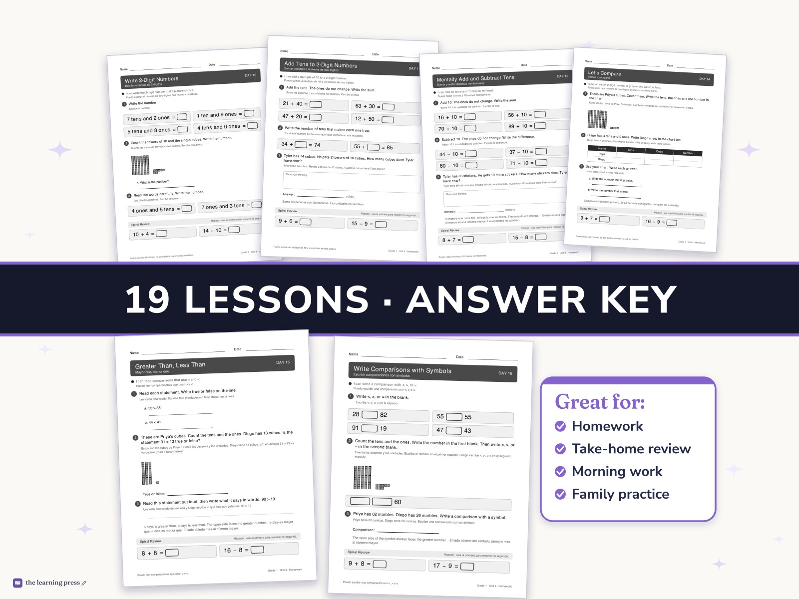 Preview page 3 of Illustrative Math (IM®) Aligned 1st Grade Unit 4 Homework: Numbers to 99
