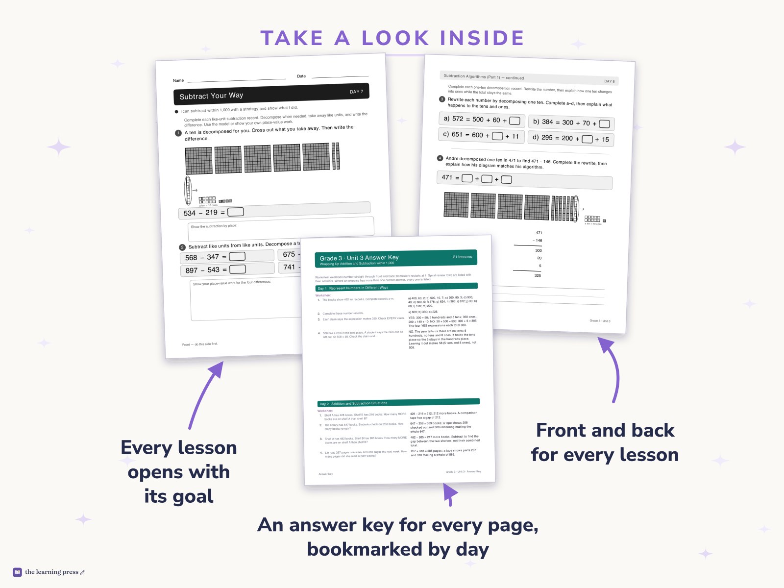 Preview page 2 of Illustrative Math (IM®) Aligned 3rd Grade Unit 3 Worksheets: Wrapping Up Addition and Subtraction within 1,000