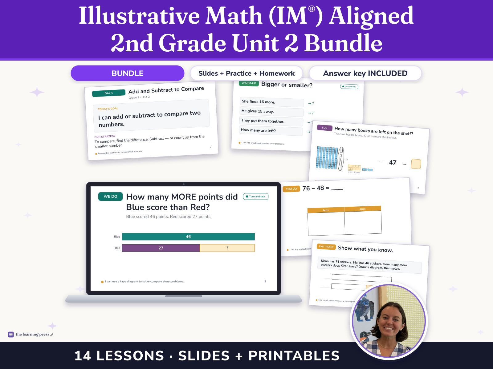Preview page 1 of Illustrative Math (IM®) Aligned 2nd Grade Unit 2 Bundle: Adding and Subtracting within 100